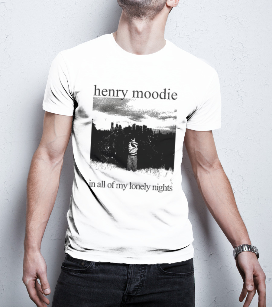 Henry Moodie In All Of My Lonely Nights Dark Skyline Scene T-Shirt