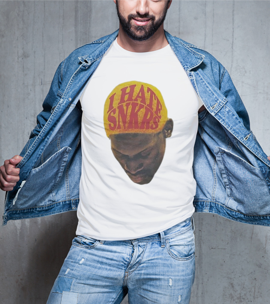 I Hate Snkrs Retro Style Bold Text On Yellow Hat T-Shirt