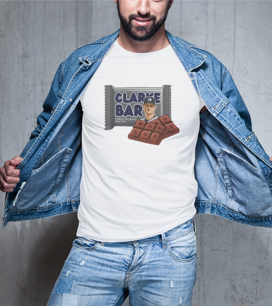Clarke Bar Made In The Bronx New York Chocolate Baseball 36 Yankees CS T-Shirt