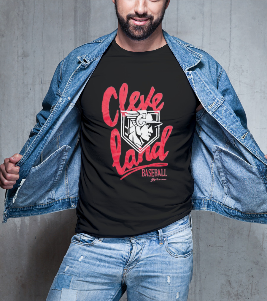Cleveland Baseball Guardian Script T-Shirt