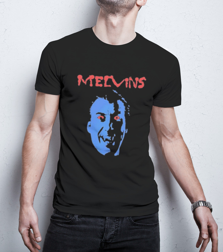 Melvins Christopher Iconic Blue Face With Red Eyes T-Shirt