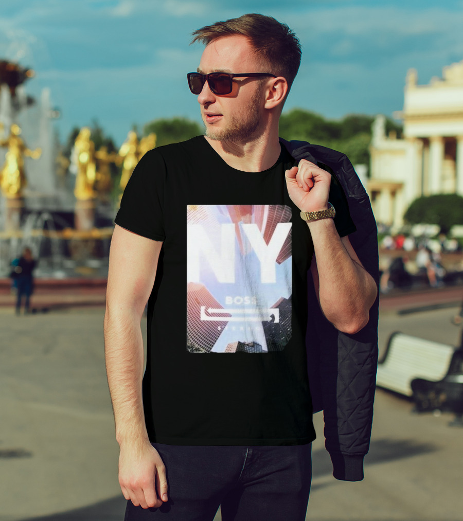 NY Boss Stereo Skyscraper Cityscape T-Shirt