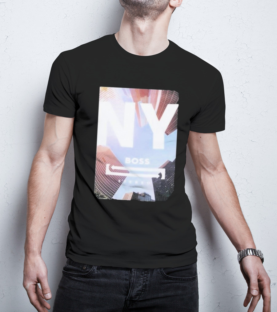 NY Boss Stereo Skyscraper Cityscape T-Shirt
