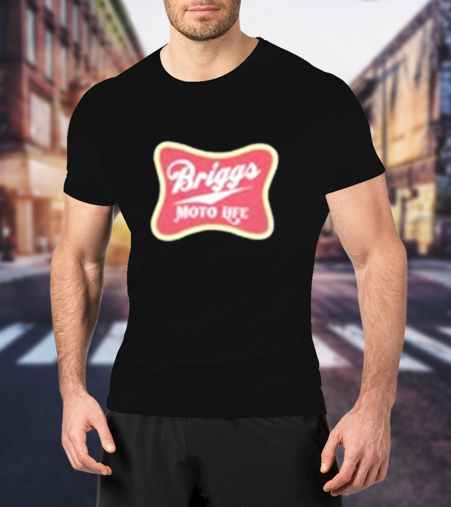 Briggs Moto Life Red Emblem T-Shirt