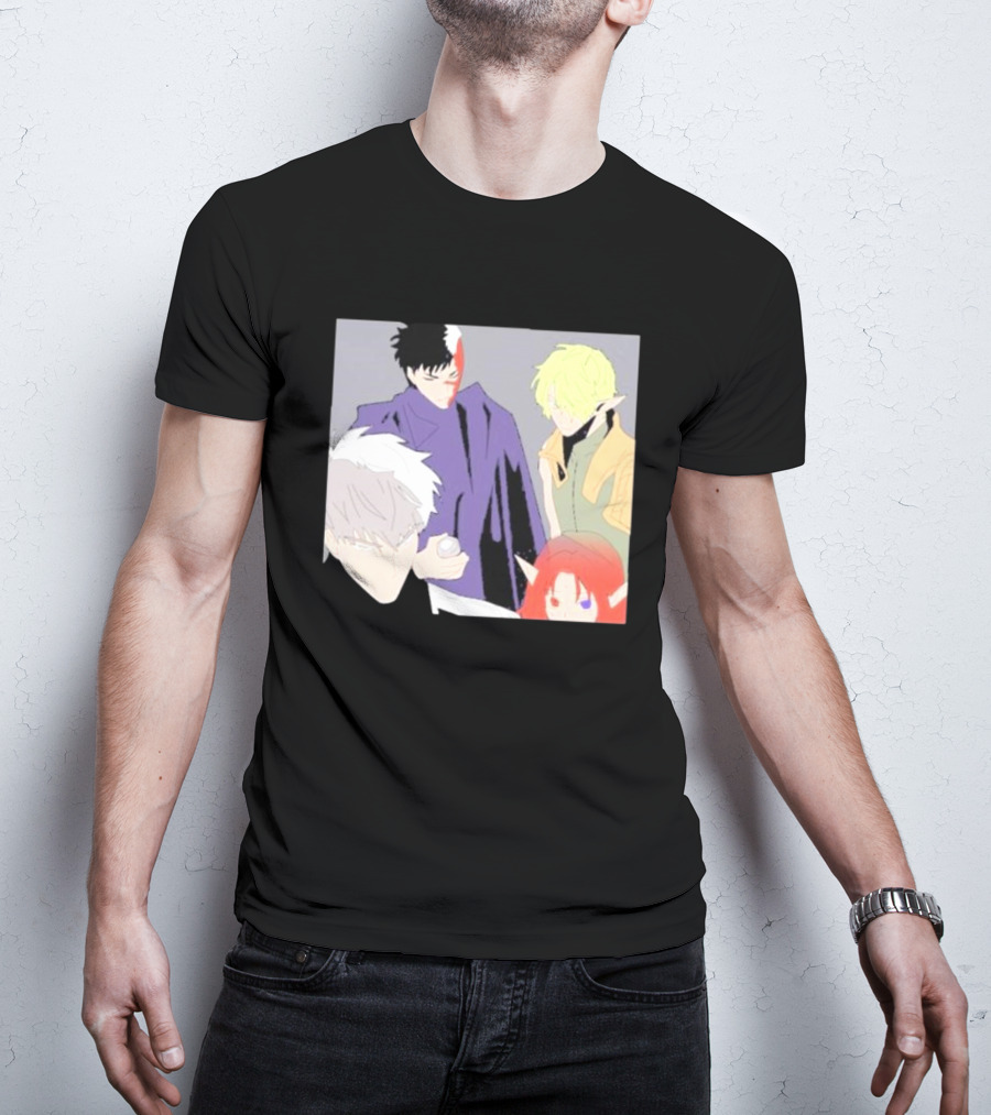 Anime Elf Kingdom Mysterious Characters Quartet T-Shirt