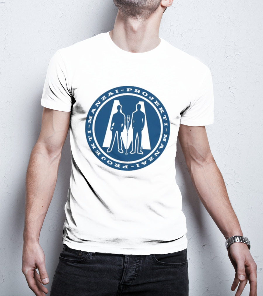 Manzai Projekti Circle Logo With Silhouetted Figures T-Shirt