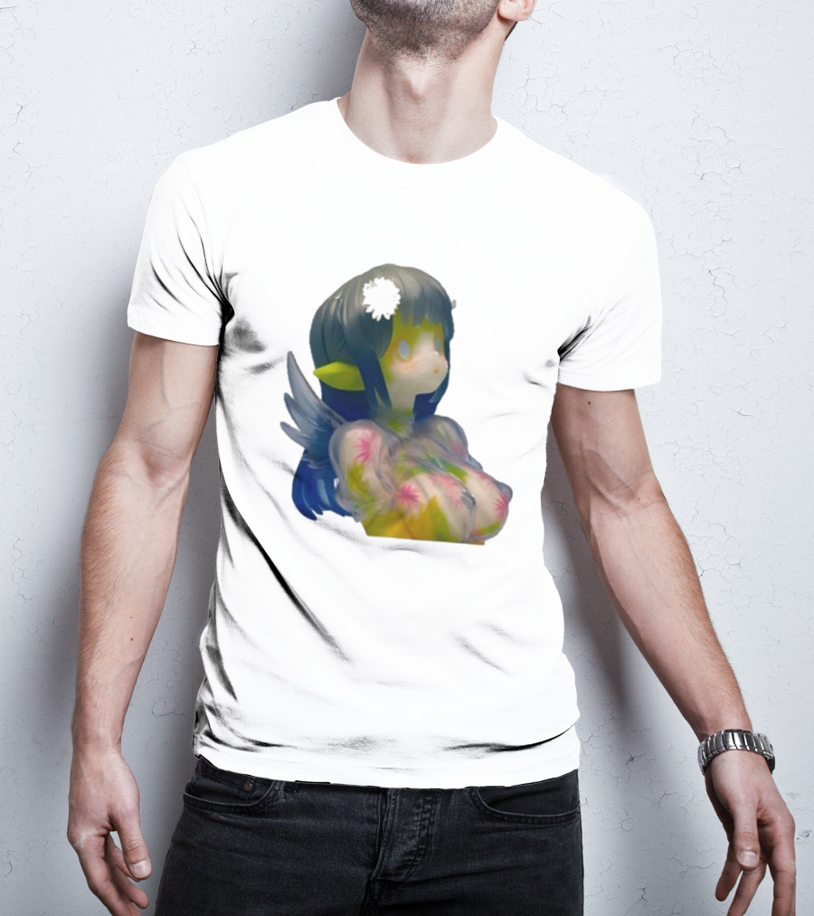 Kikillopieces Makino Fantasy Figurine With Elf Ears And Floral T-Shirt