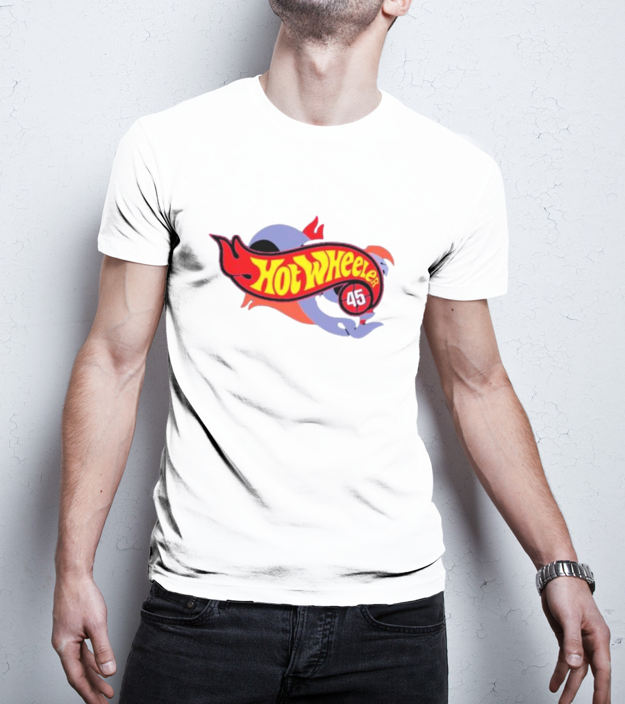 Hot Wheeler 45 Racing Badge Classic Stylized Emblem T-Shirt