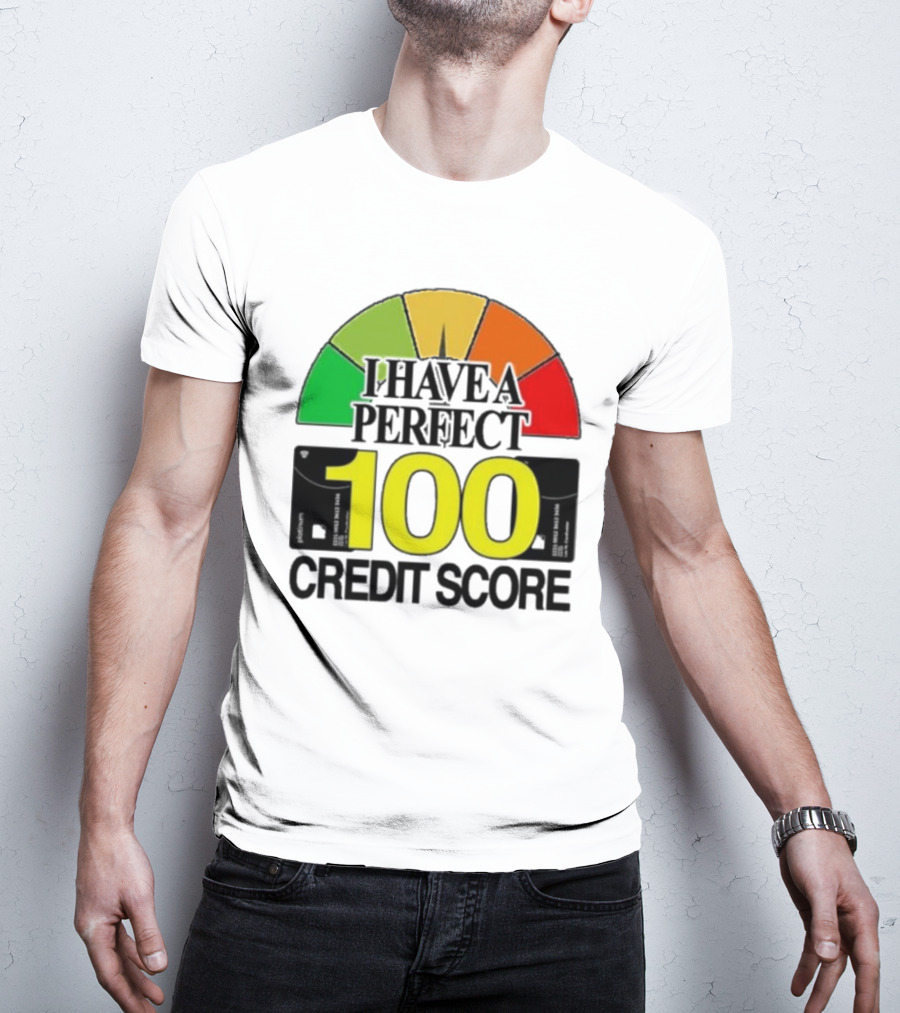 I Have A Perfect 100 Credit Score Gauge Graph T-Shirt