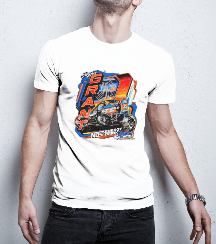 Justin Grant NOS Energy Drink Racing Car JMS T-Shirt