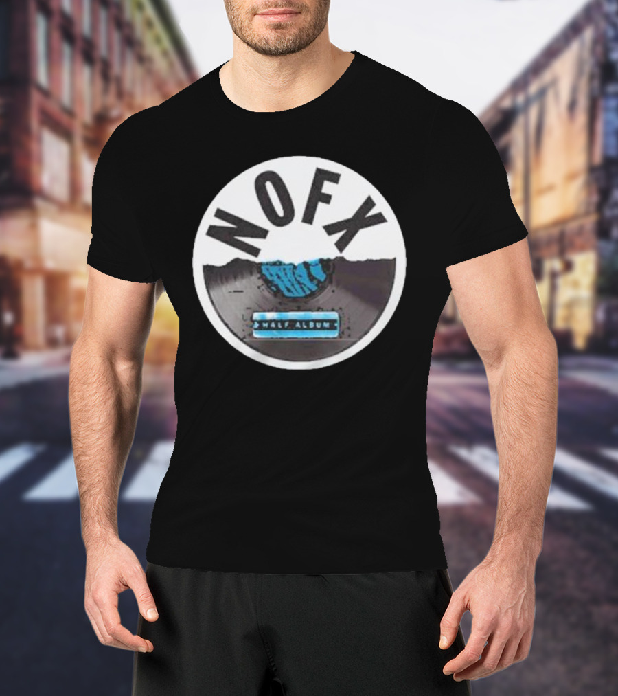 NOFX Half Album Vinyl Record T-Shirt