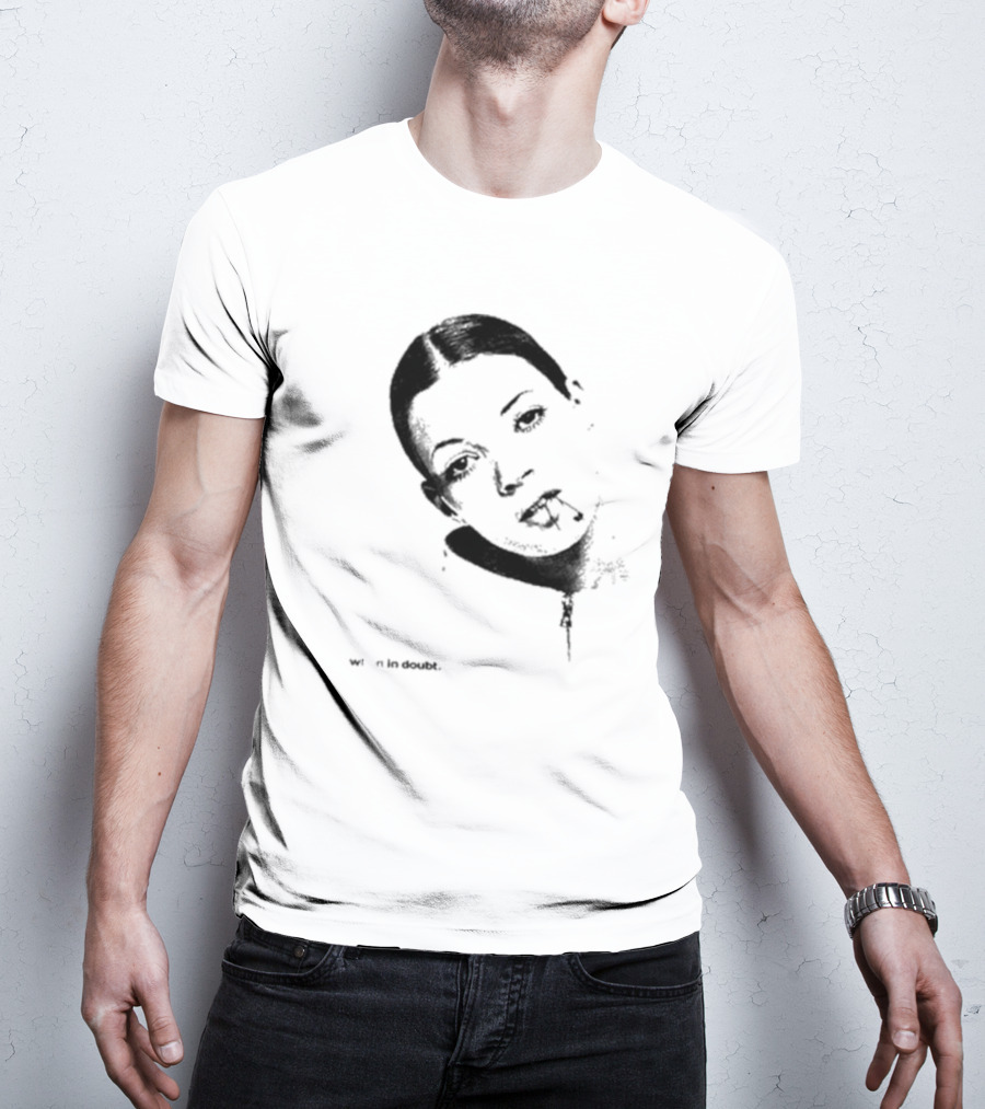 90s Kate Moss When In Doubt Portrait T-Shirt