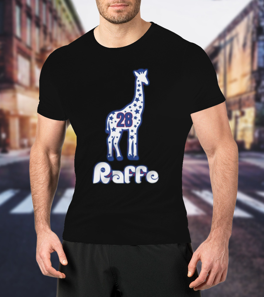 Phillygoat Raffe 28 Star-Patterned Giraffe Jersey T-Shirt