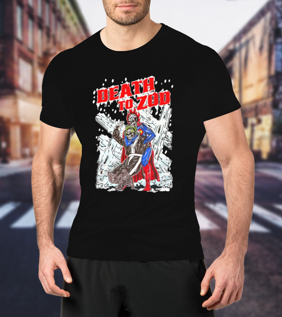 Death To Zod Battle Against Villain In Ice Fortress T-Shirt