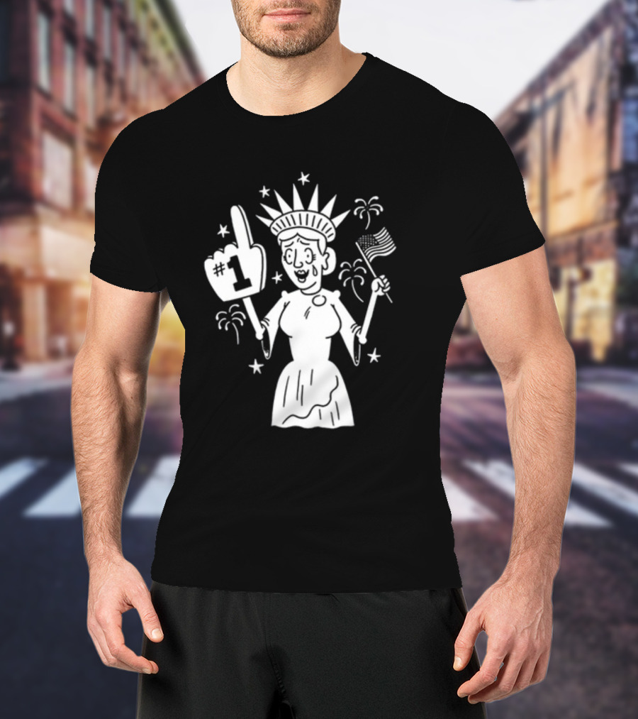 Lady Liberty Patriotic Joy Number One American T-Shirt
