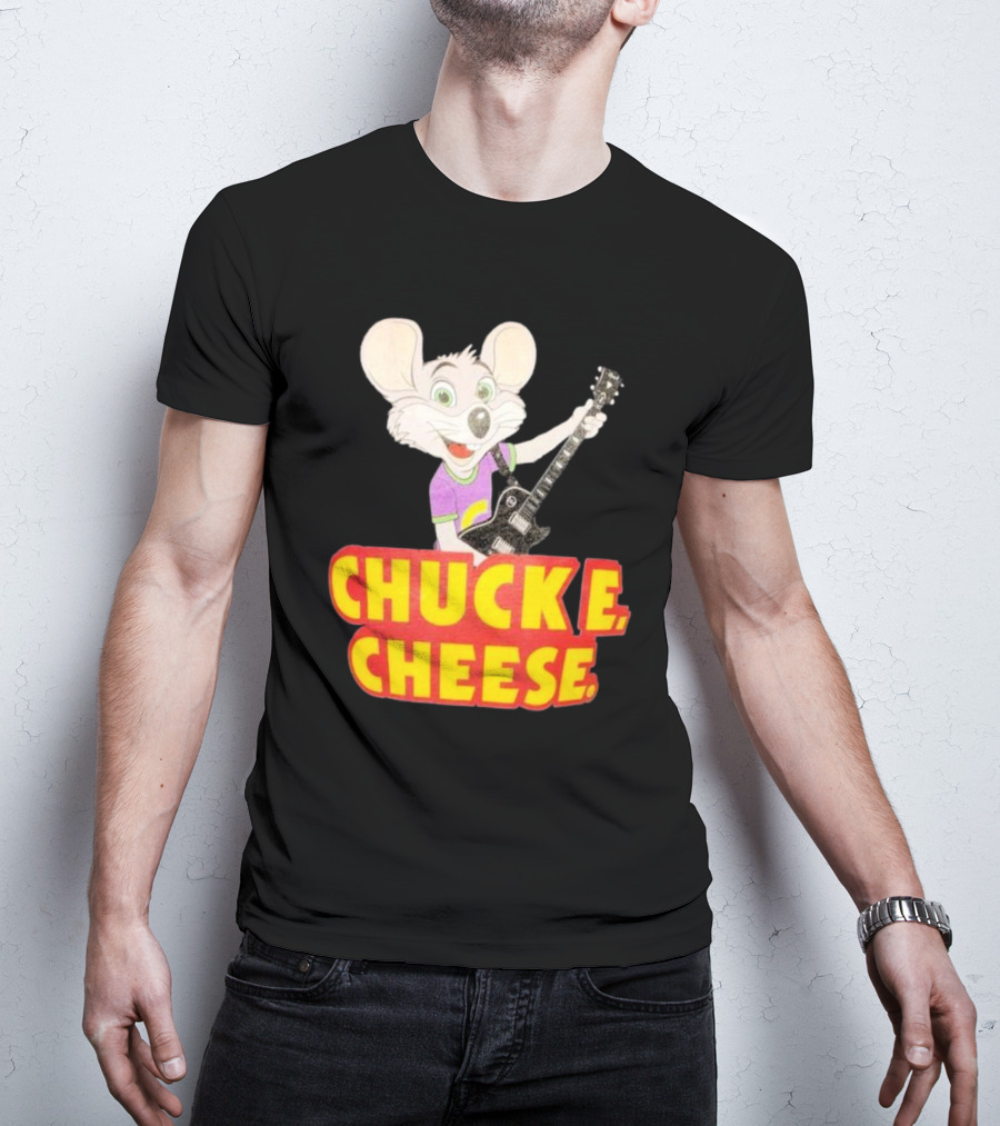 Chuck E Cheese Logo Rat With Guitar T-Shirt