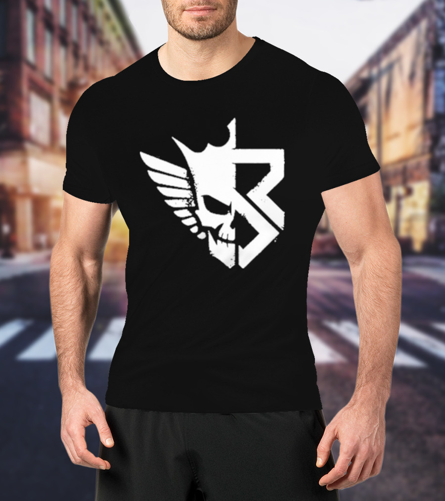 Freakin Nightmare Skull Crown Wings T-Shirt