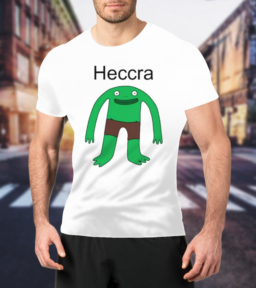 Heccra Mr. Frog Cartoon Character In Brown Shorts T-Shirt