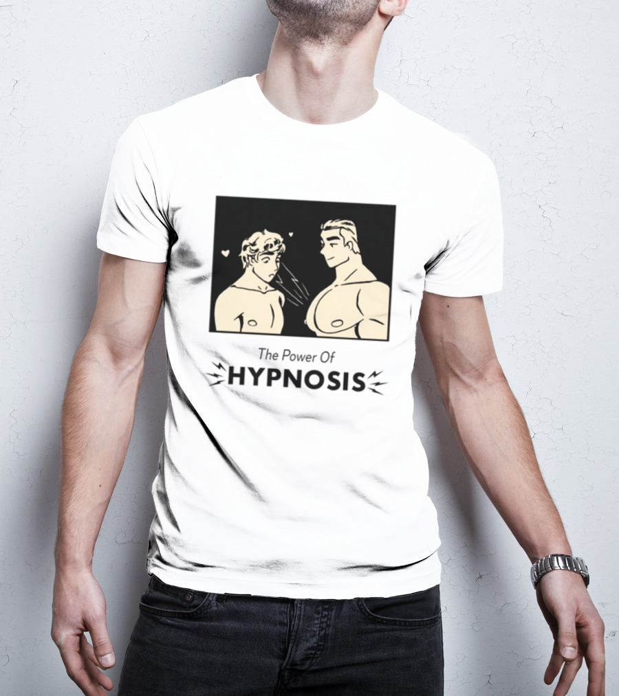 Hypnosis Power With Mesmerized Characters And Heart Symbols T-Shirt