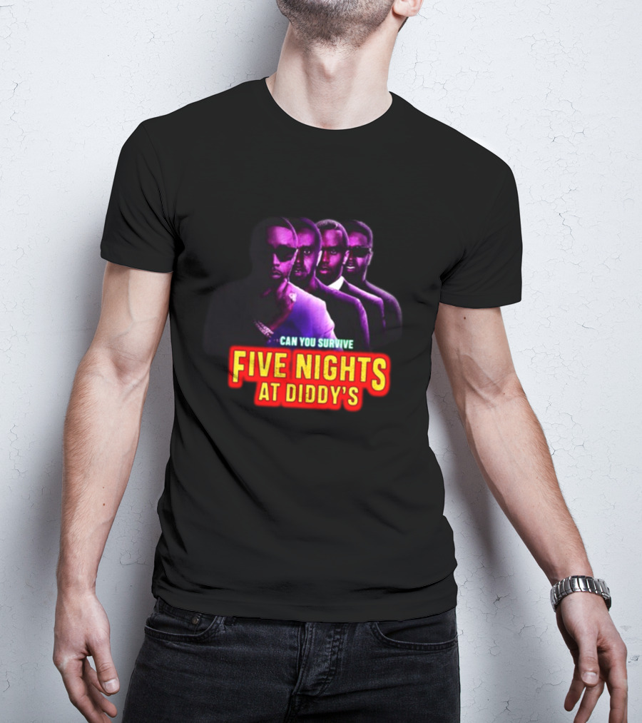 Can You Survive Five Nights At Diddy's Bold Neon Challenge T-Shirt