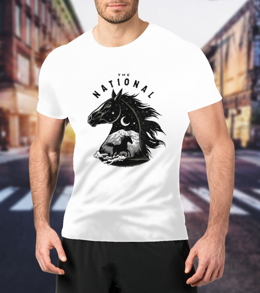 The National Mustang Starry Night Landscape Horse T-Shirt