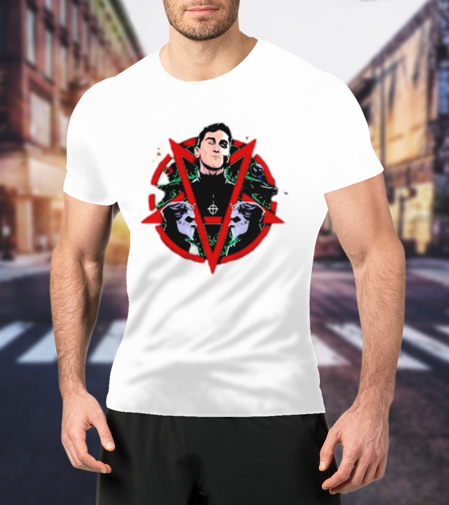 Hawks Remera MVP Vector Triangular Symbol With Mysterious Figure And Crossed Arms T-Shirt