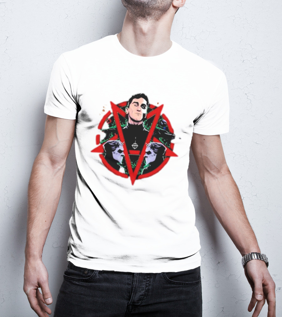 Hawks Remera MVP Vector Triangular Symbol With Mysterious Figure And Crossed Arms T-Shirt