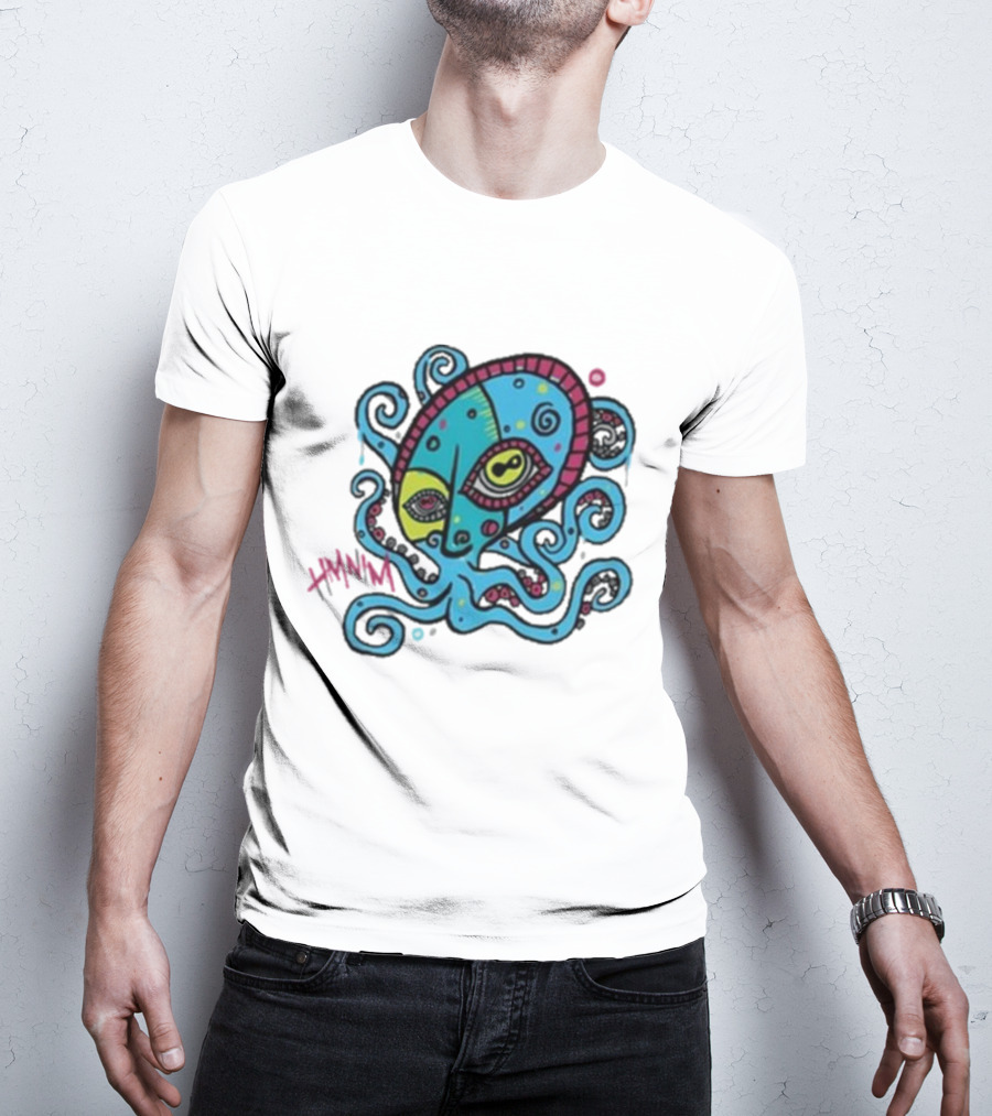 HMNIM Hi My Name Is Mark Cubist Octopus Mask T-Shirt