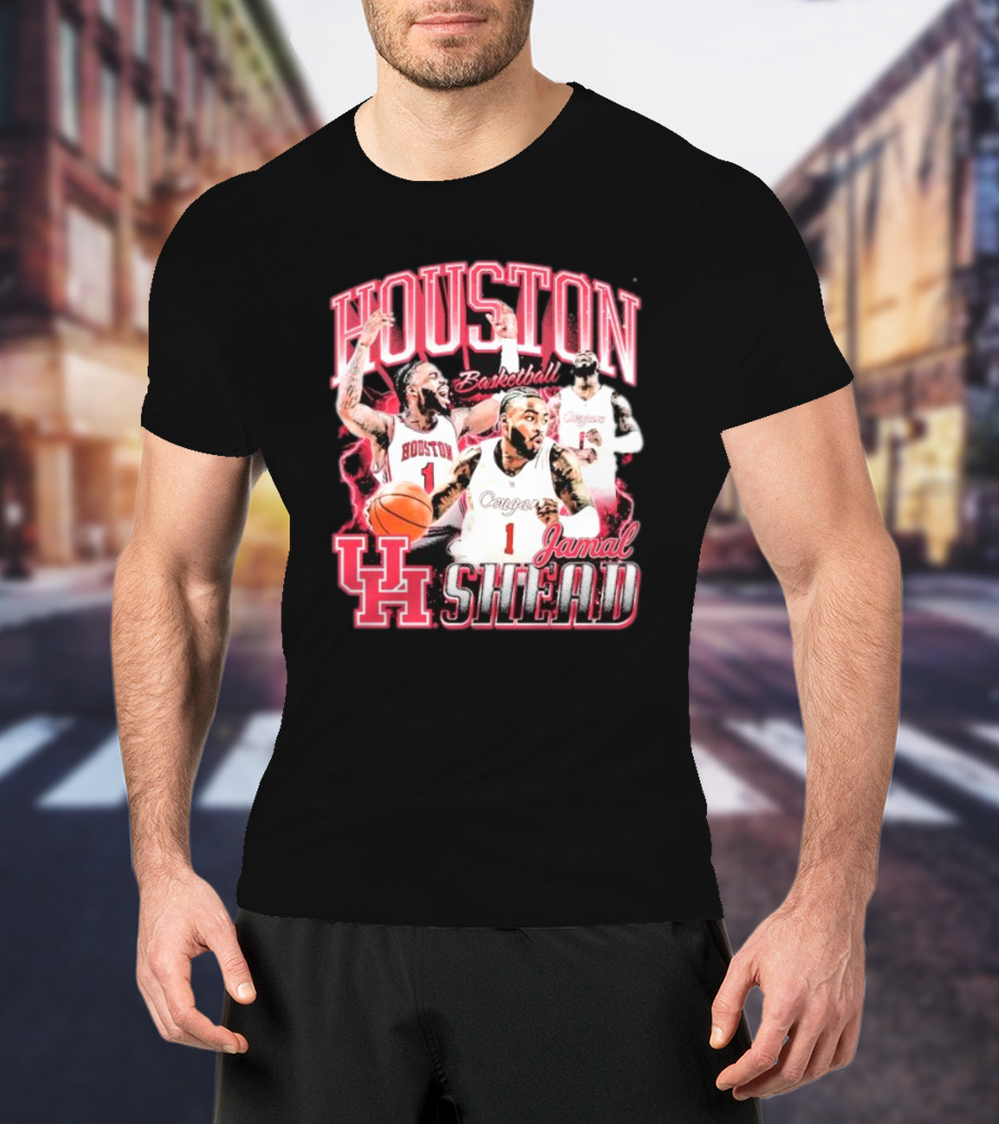 Jamal Shead Houston Cougars Basketball U H T-Shirt