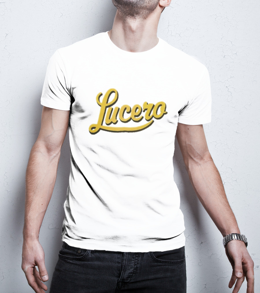 Lucero Script Logo Baseball T-Shirt
