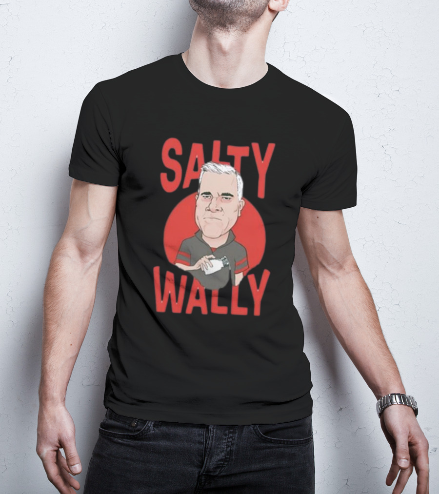 Salty Wally Nationgear Salt Shaker Red Circle Caricature T-Shirt