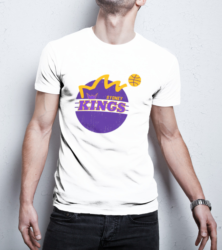 NBL Store Sydney Kings 22-23 Heritage Purple Basketball Logo Crown T-Shirt