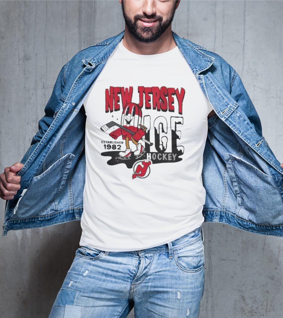 New Jersey Hockey Popsicle Established 1982 Youth Mitchell And Ness T-Shirt