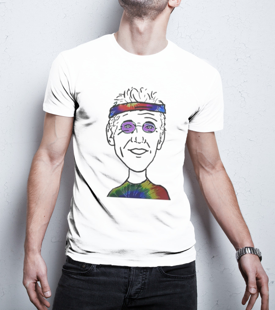 Bill Walton Tie-Dye Headband And Shirt Caricature T-Shirt