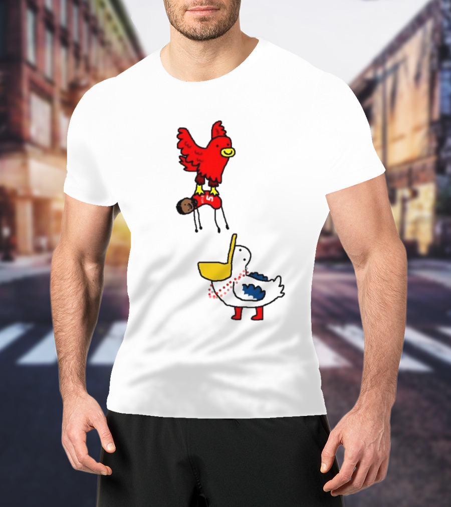 Hawks Trade Dejounte Murray To The Pelicans NBA Paint Bird Dunking Player T-Shirt