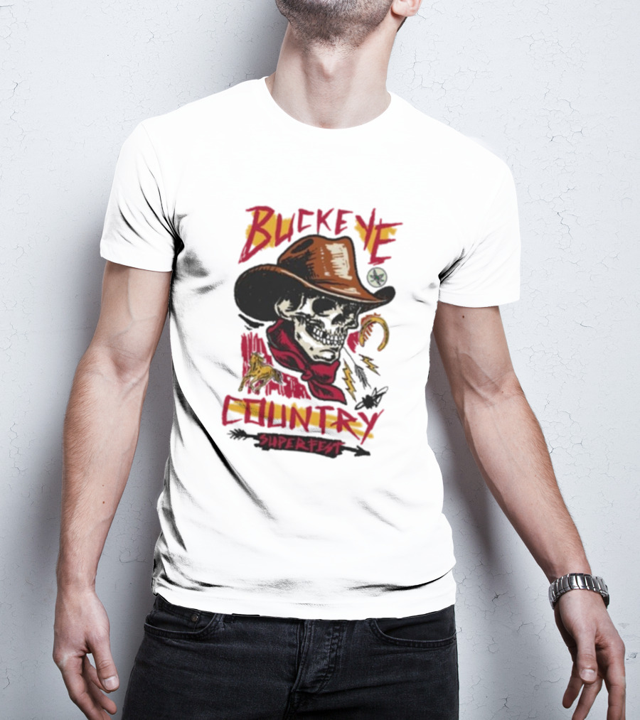 Ian Williams Buckeye Country Superfest Skull Cowboy T-Shirt