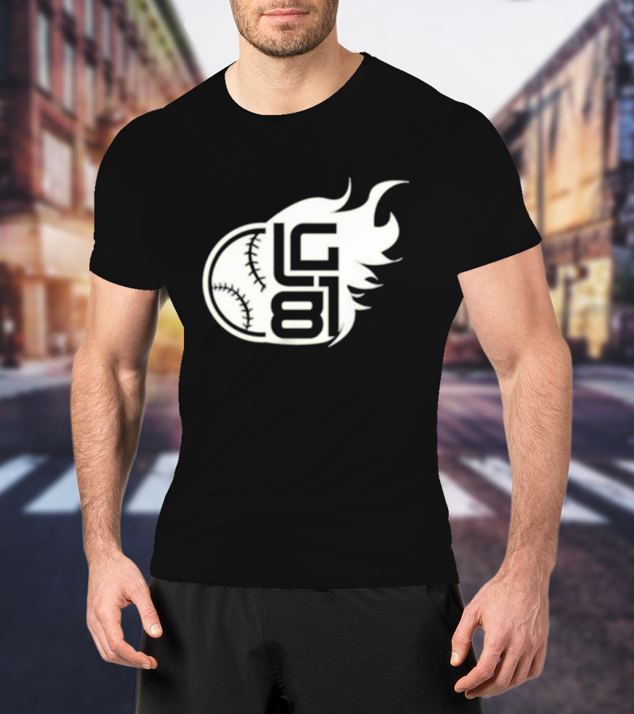 LG 81 Baseball Flames T-Shirt
