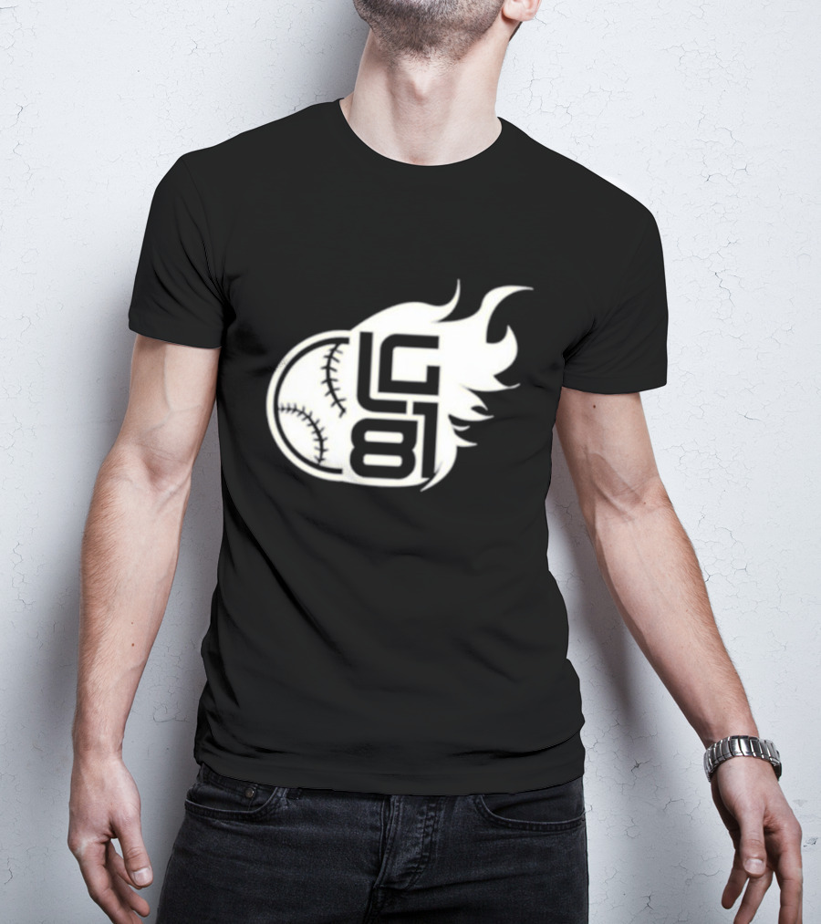 LG 81 Baseball Flames T-Shirt