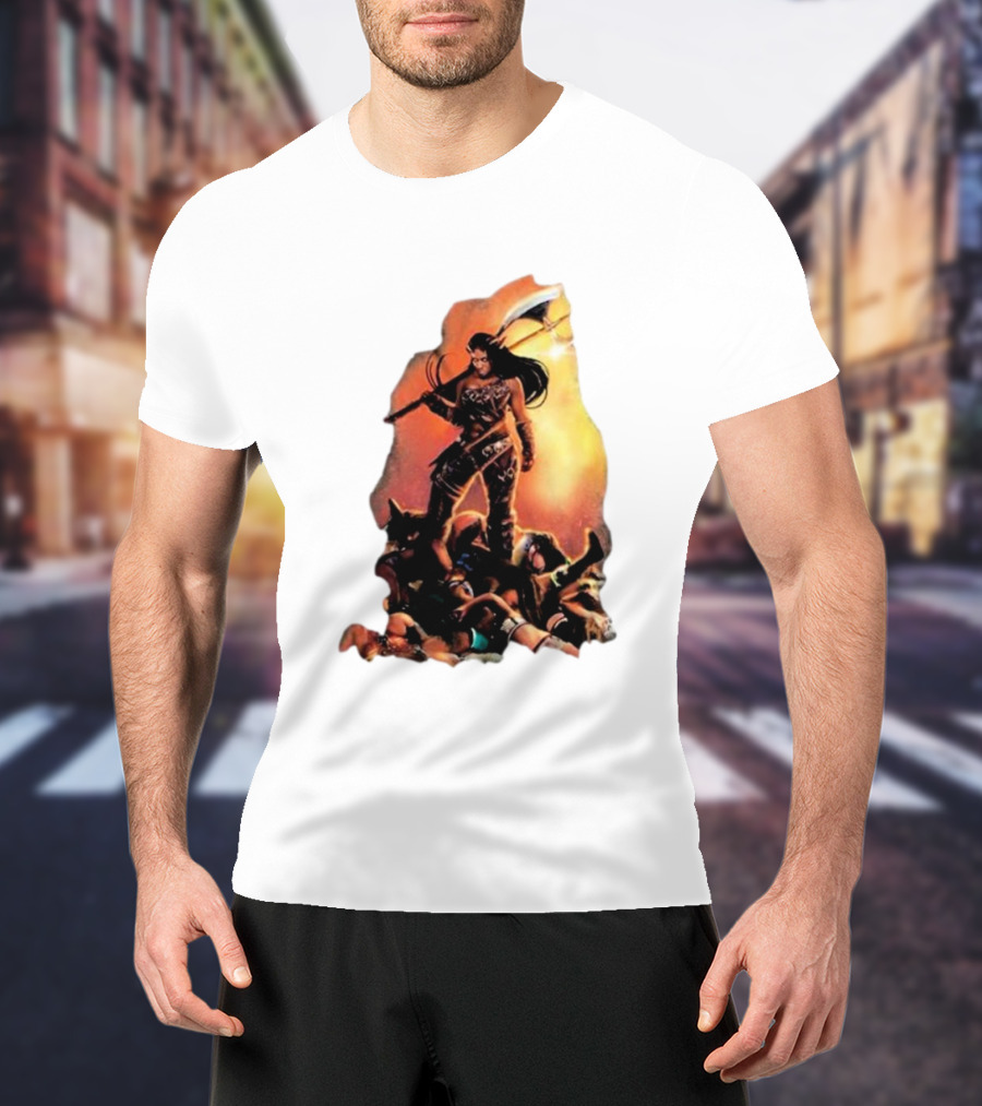 Athena Palmer Warrior Standing Over Fallen Warriors T-Shirt