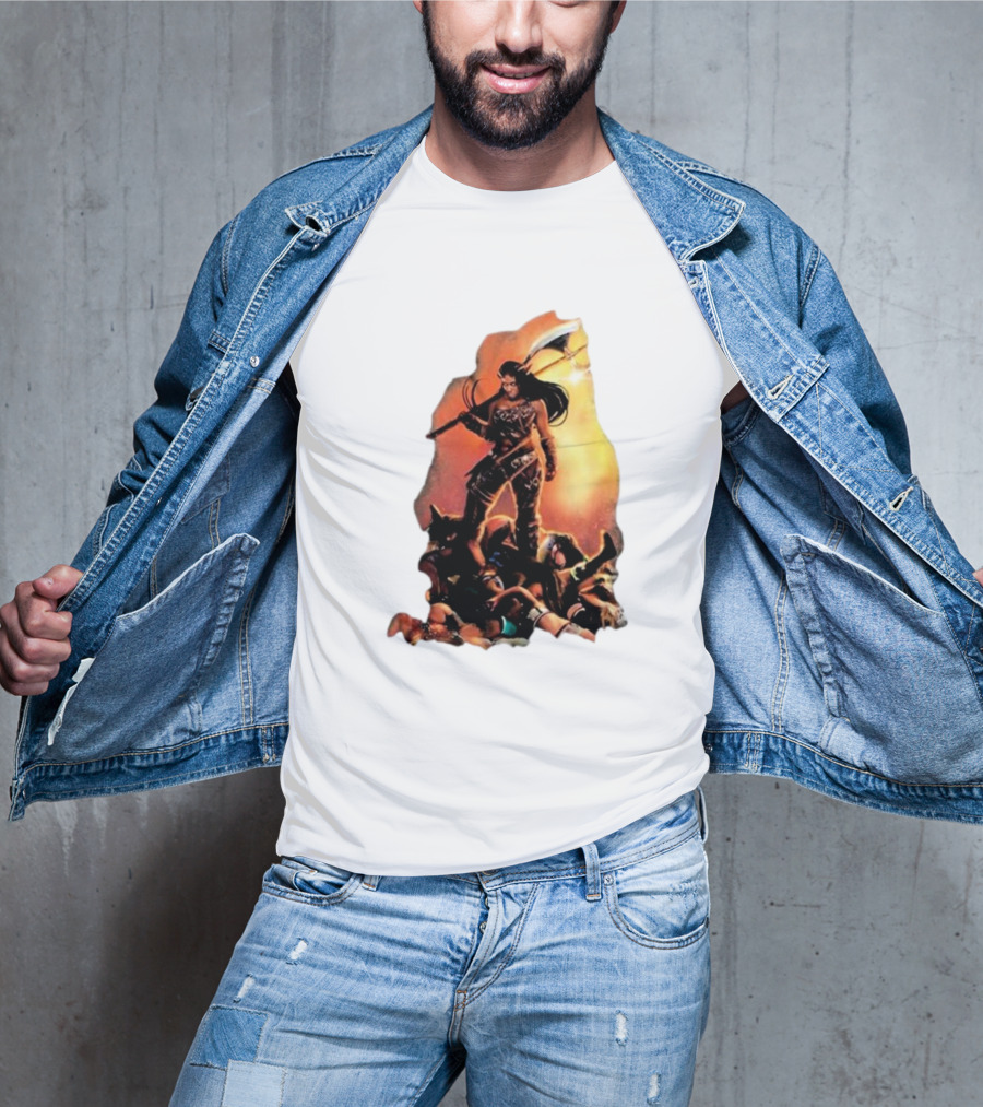 Athena Palmer Warrior Standing Over Fallen Warriors T-Shirt