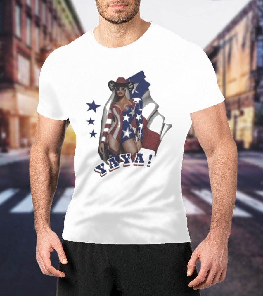 Cowboy Yaya American Flag Stars T-Shirt