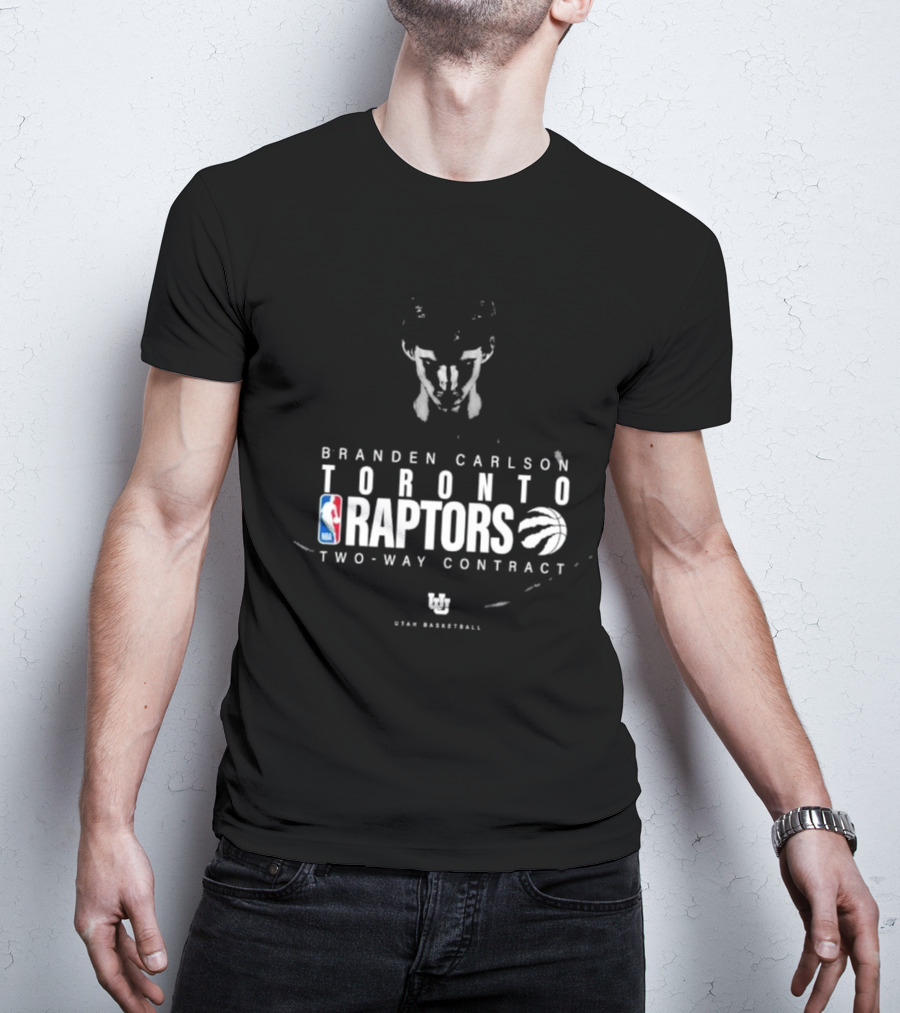 Branden Carlson Toronto Raptors Two-Way Contract NBA Utah Basketball T-Shirt