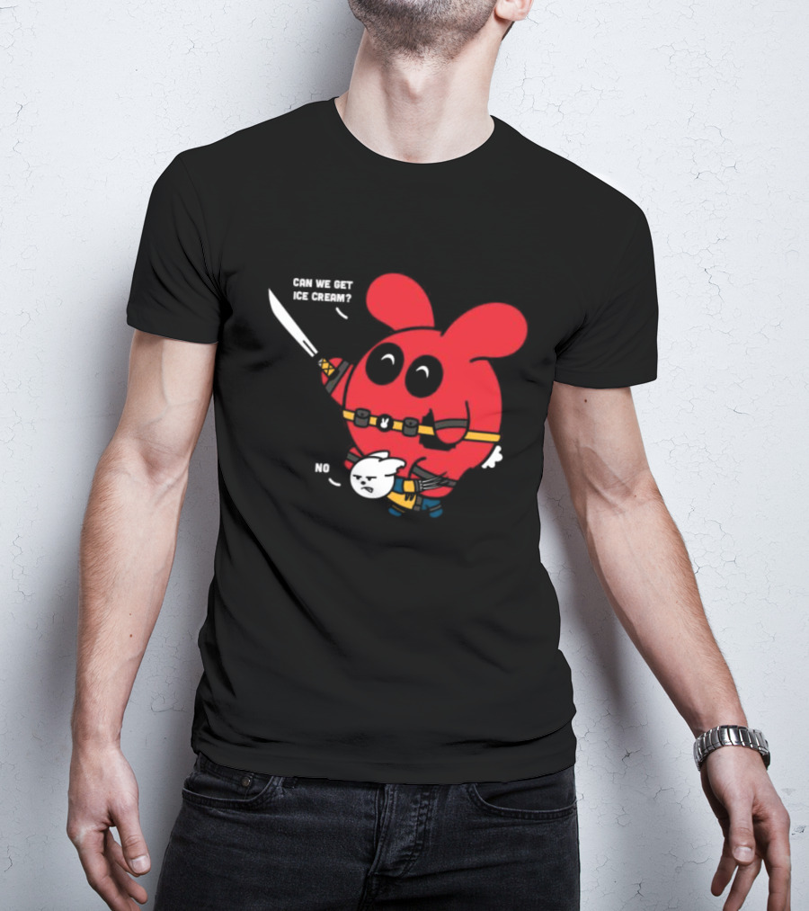 Can We Get Ice Cream No Exclusive Deadpool Rabbit T-Shirt