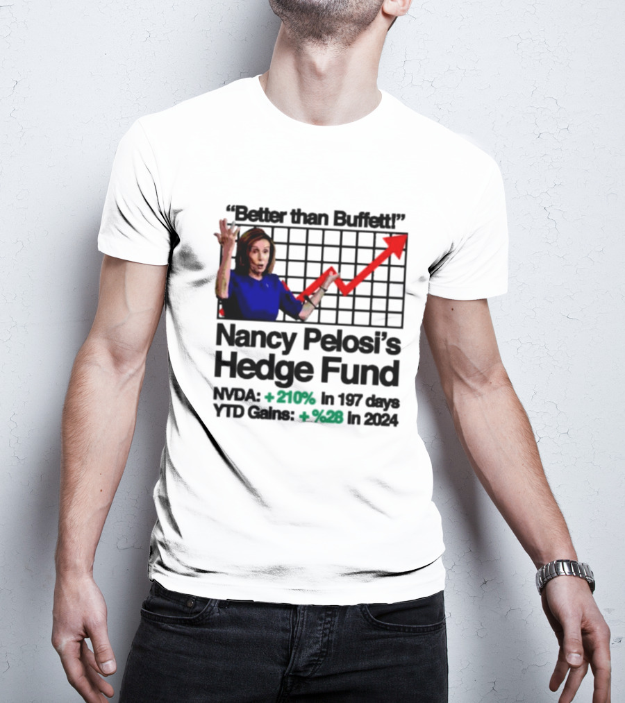 Better Than Buffett Nancy Pelosi's Hedge Fund NVDA Gains 210 Percent YTD T-Shirt