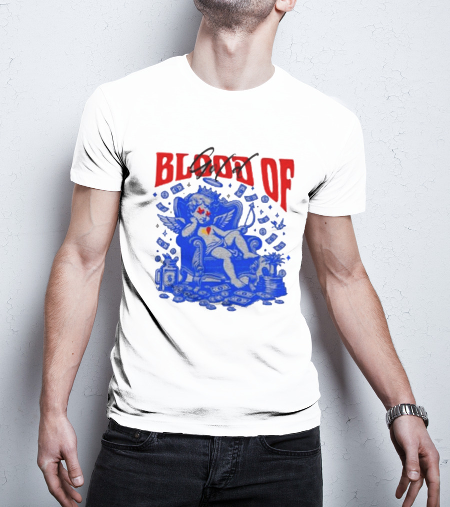 Blood Of Gold Angel On Throne Surrounded By Money T-Shirt