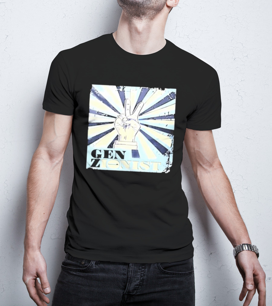 Gen Zionist Peace Sign Victory Hand T-Shirt