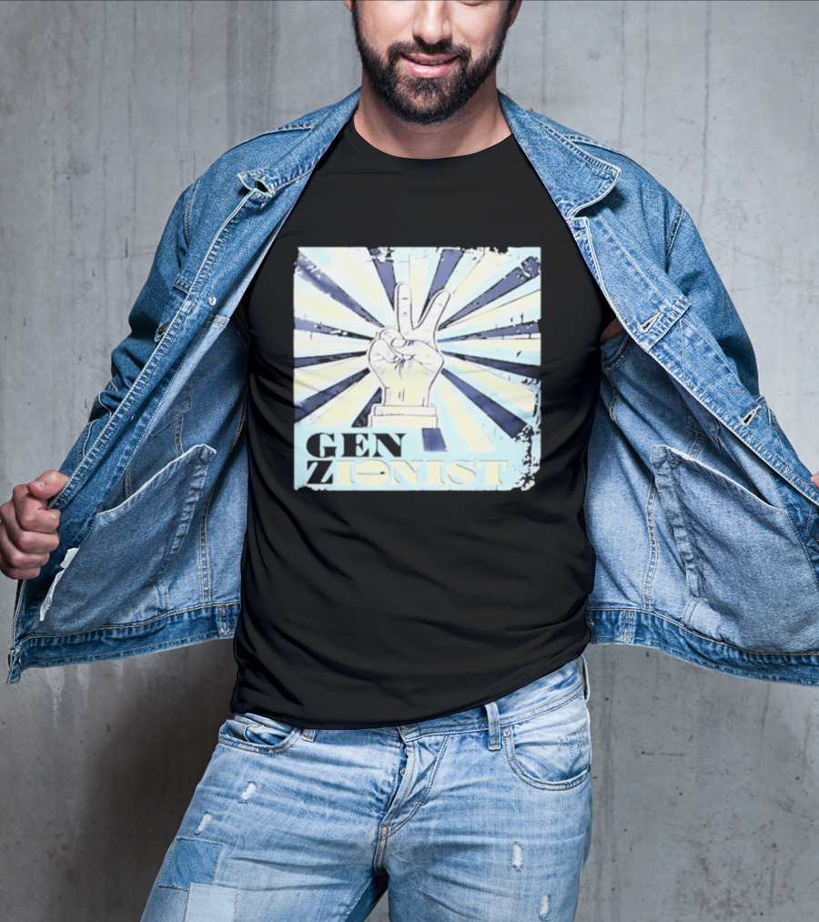 Gen Zionist Peace Sign Victory Hand T-Shirt