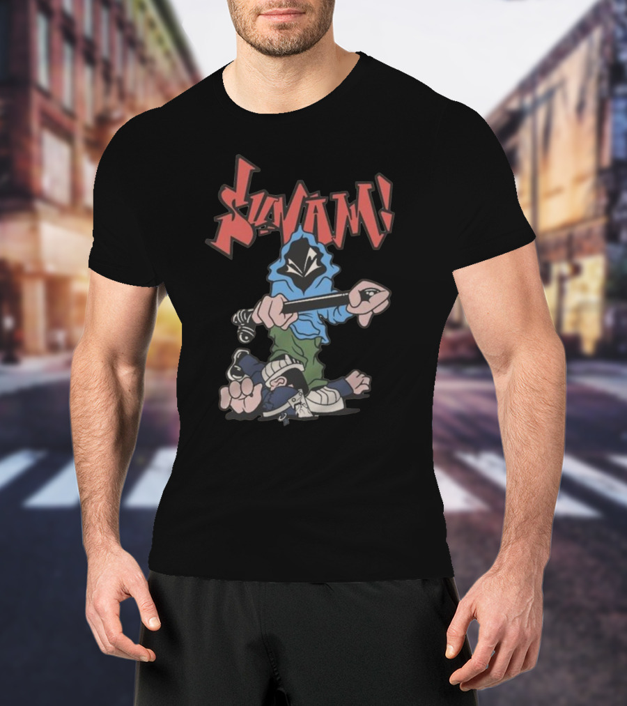 SunamI Billy Club Hoodie Character With Bat T-Shirt