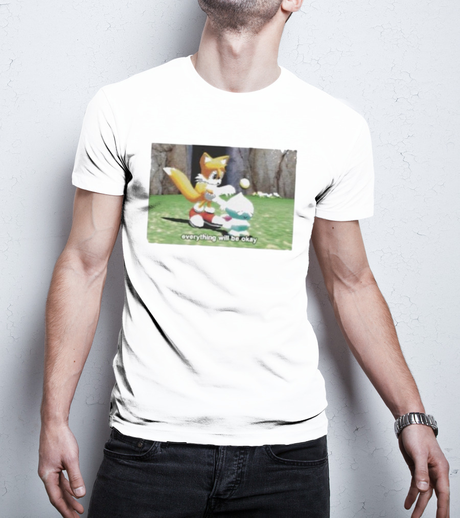 Tails Chao Everything Will Be Okay Game Scene Comfort T-Shirt