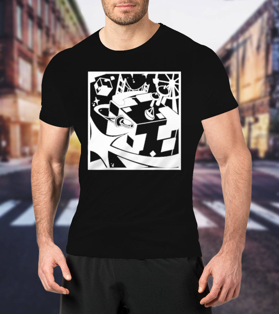 Tallulah Richarlyson Tilin QSMP Egg Surreal Cityscape Blocks Space T-Shirt